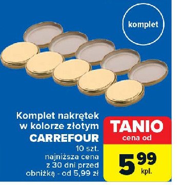 Nakrętki do słoików małe Carrefour promocja