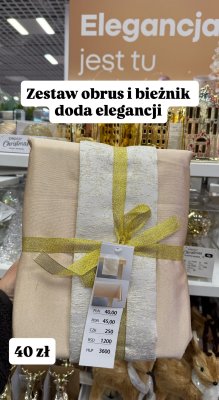 Zestaw obrus i bieżnik dekoracyjny promocja w Pepco