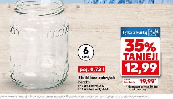 Słoiki z nakrętką 720 ml promocja w Kaufland