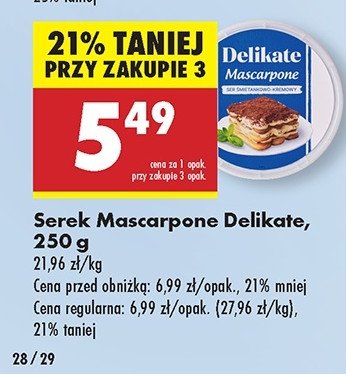 Serek mascarpone Delikate promocja