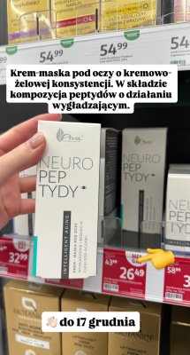 Krem-maska pod oczy Neuropeptydy promocja w Rossmann