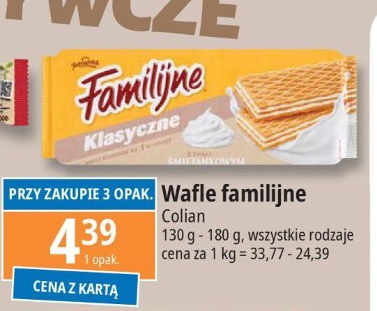 Wafle śmietankowe Jutrzenka familijne promocja