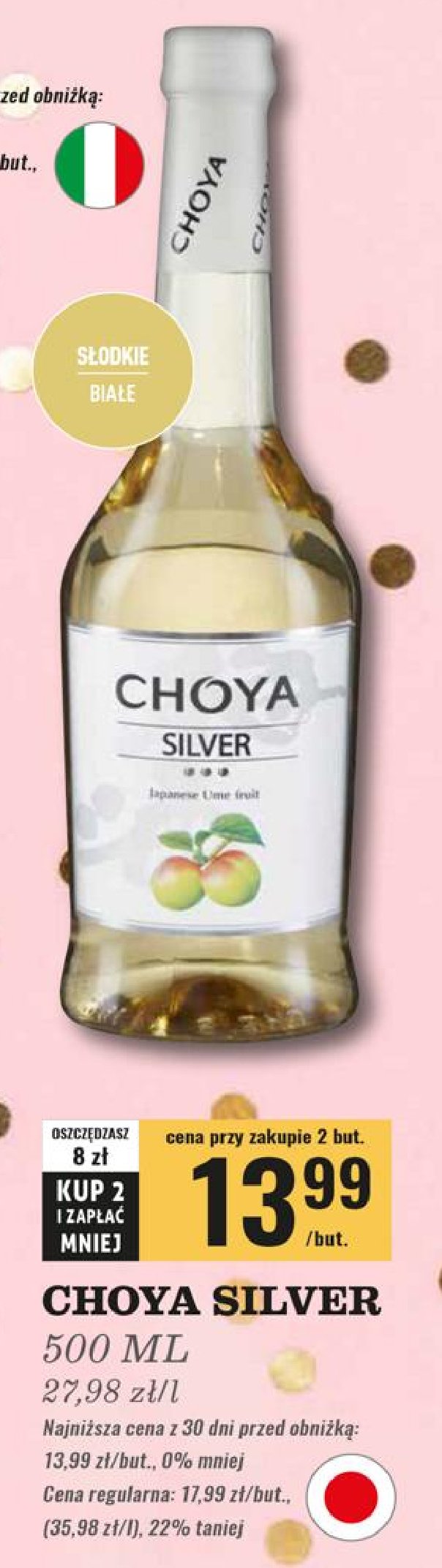 Wino Choya silver promocja