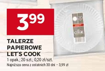 Talerze papierowe 23 cm Let's cook promocja
