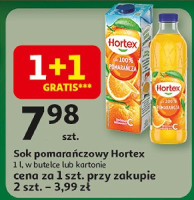 Sok pomarańczowy Hortex promocja w Auchan