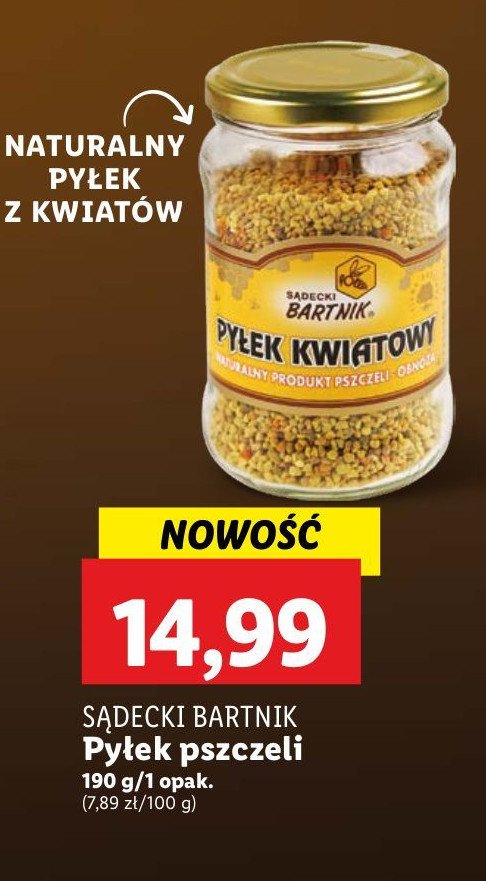 Pyłek kwiatowy Bartnik sądecki promocja w Lidl