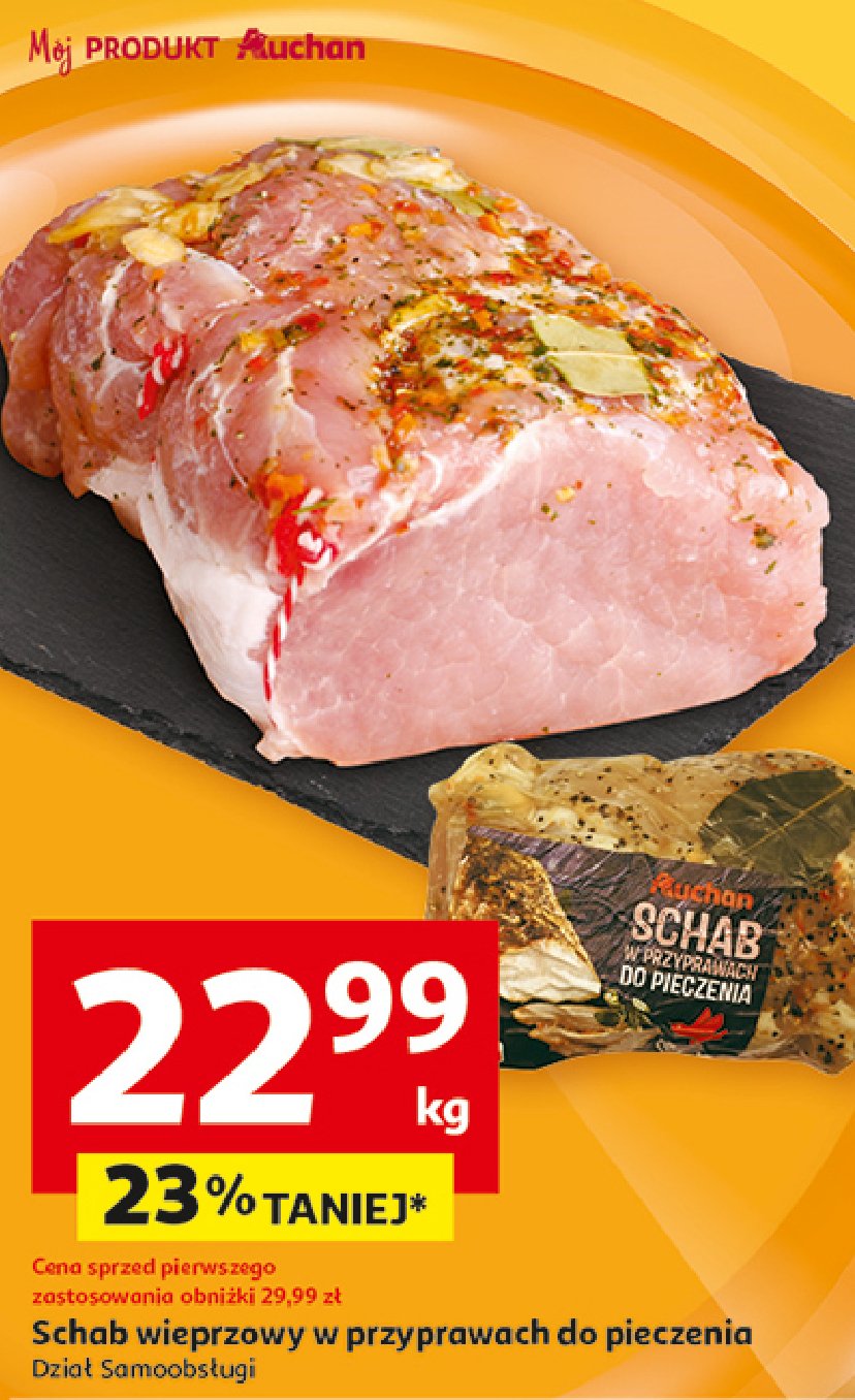 Schab wieprzowy w przyprawach do pieczenia Auchan promocja