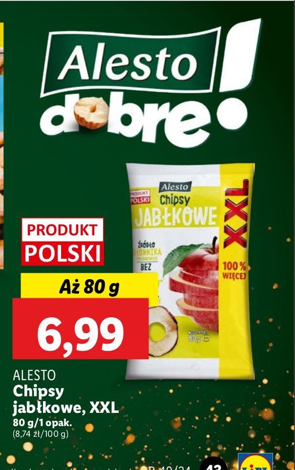 Chipsy jabłkowe Alesto promocja