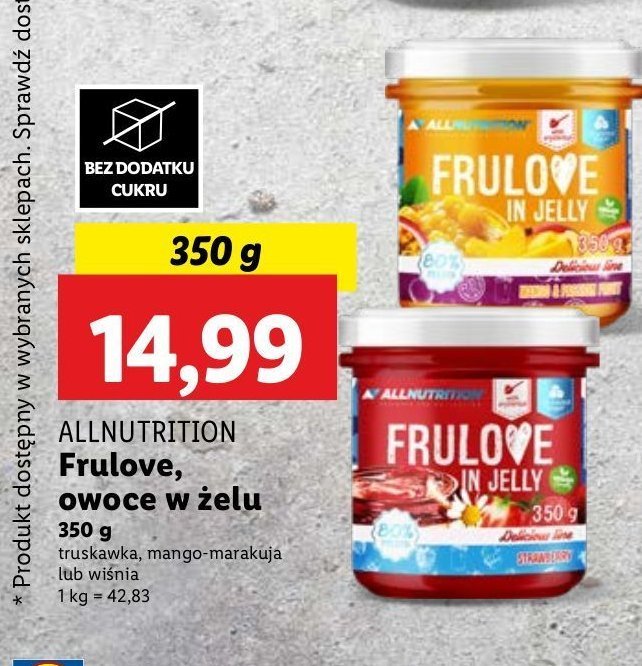 Wiśnie w żelu Allnutrition frulove promocja