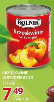Brzoskwinie w syropie Rolnik 820g promocja w Selgros