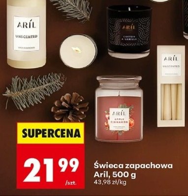 Świeca zapachowa Aril 500 g promocja w Biedronka