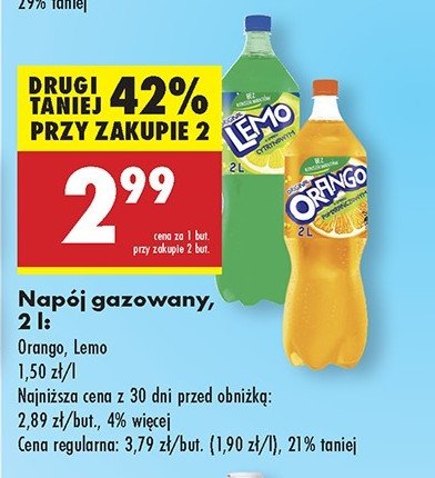 Napój pomarańczowy Orango promocja w Biedronka