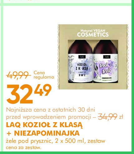 Zestaw w pudełku żel pod prysznic kozioł 500 ml + żel pod prysznic rock & roll 500 ml LAQ ZESTAW promocja