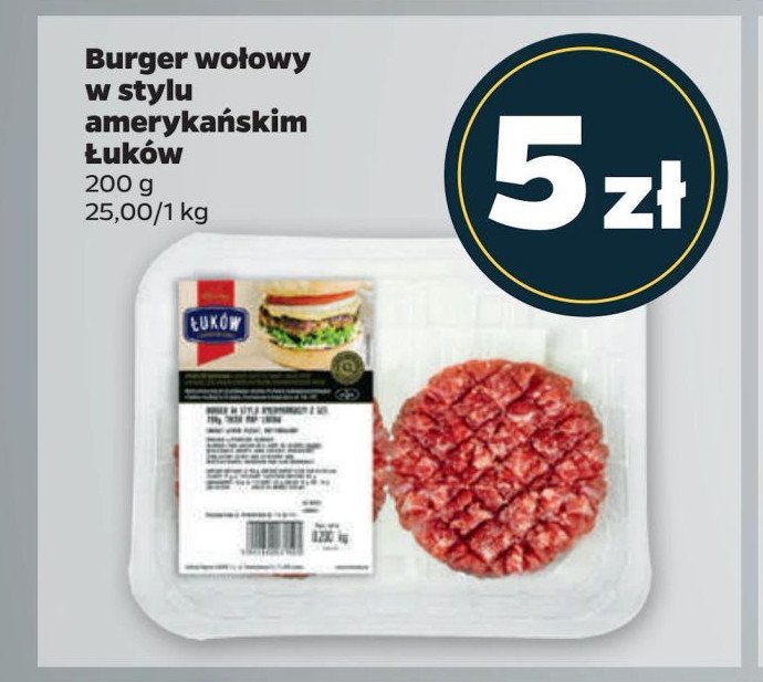 Hamburgery wołowe Łuków promocja