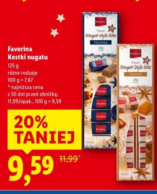 Kostki nugatu  promocja w Lidl