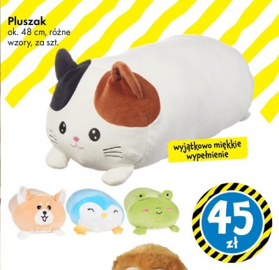 Pluszak ok. 48 cm, różne wzory promocja w Tedi