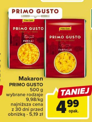 Makaron kokardki Melissa primo gusto promocja