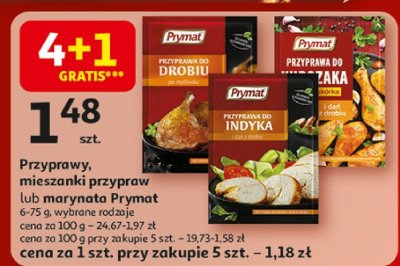 Przyprawy, mieszanki przypraw lub marynata Prymat promocja w Auchan