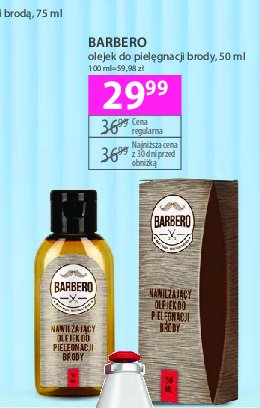 Olejek nawilżający do brody Barbero promocja