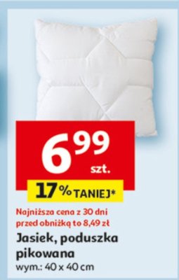 Jasiek, poduszka pikowana promocja w Auchan