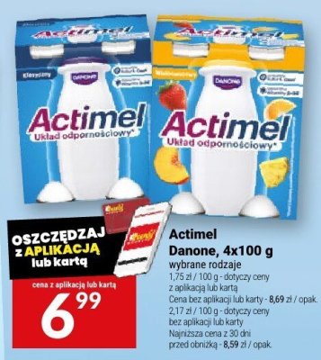 Jogurt Actimel Danone 4x100g promocja w Twój Market