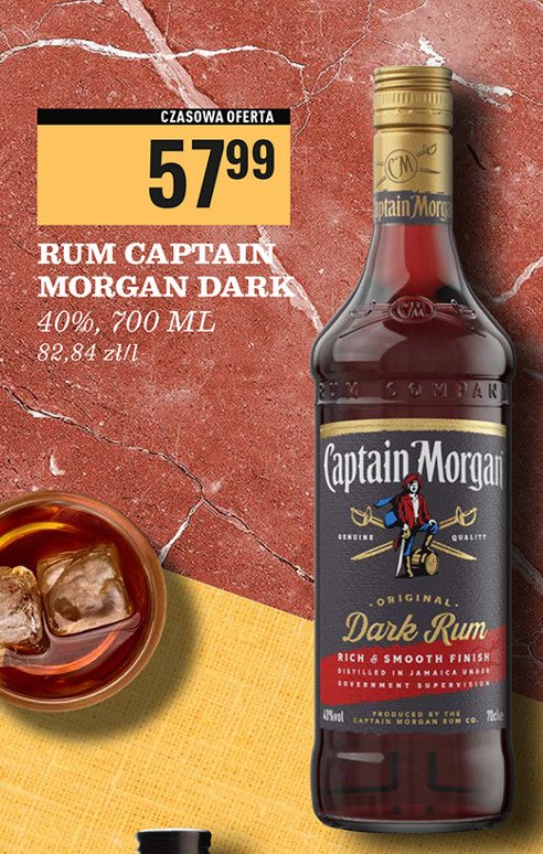 Rum Captain morgan dark rum promocja