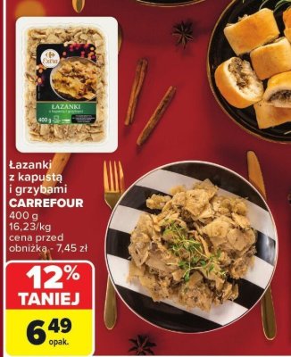 Łazanki z kapustą i grzybami Carrefour promocja w Carrefour Market