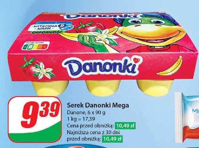 Serek banan-truskawka-wanilia Danone danonki mega promocja