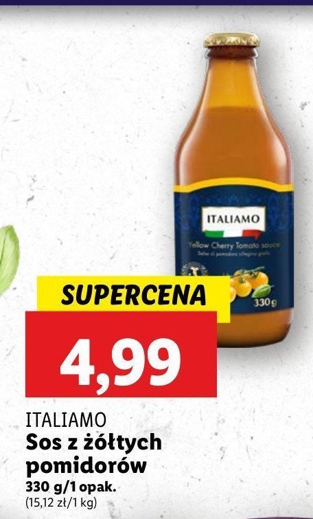 Sos z żółtych pomidorów Italiamo promocja