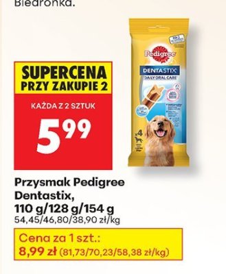 Przysmak Pedigree Dentastix 110 g/128 g/154 g promocja w Biedronka