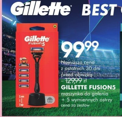 GILLETTE FUSION5 maszynka do golenia + 5 wymienne ostrza promocja w Super-Pharm