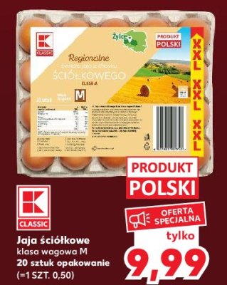 Jaja ściółkowe kl. m K-classic promocja