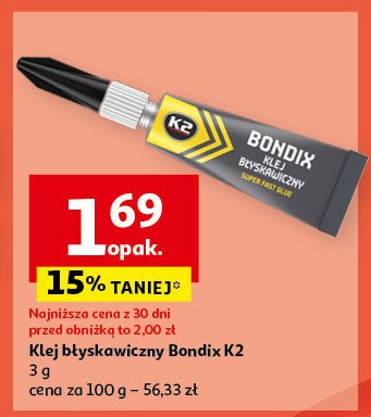 Klej szybkoschnący uniwersalny bondix K2 promocja