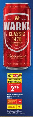 Piwo Warka Jasne Pełne, 500 ml promocja w Biedronka