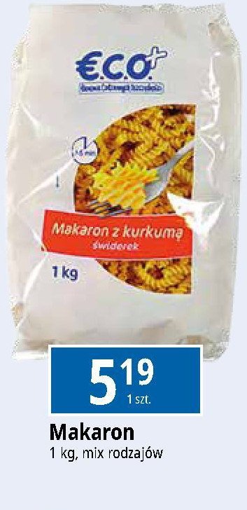 Makaron świderki Eco+ promocja w Intermarche