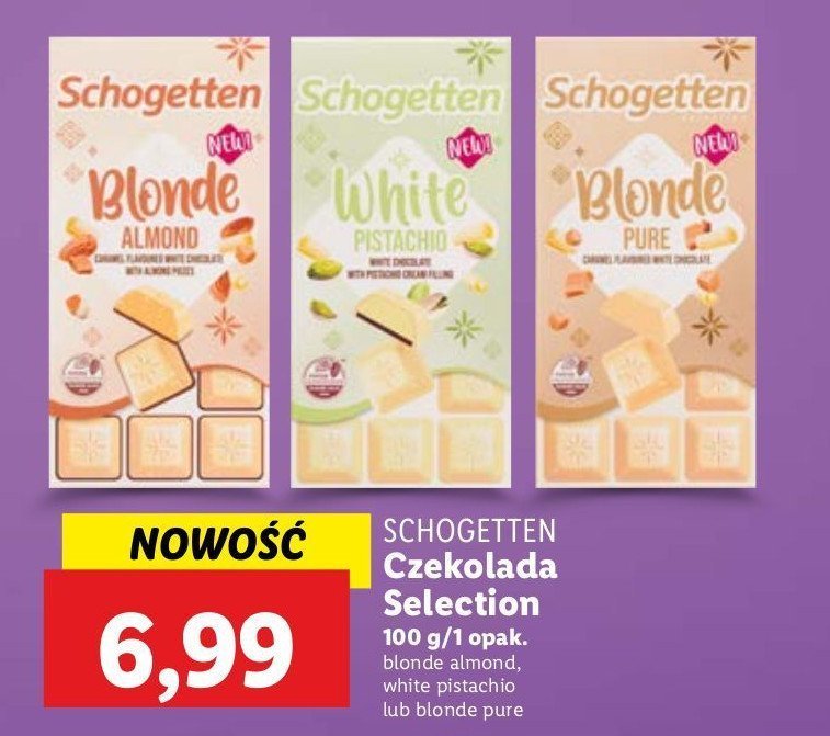 Czekolada blonde pure Schogetten promocja