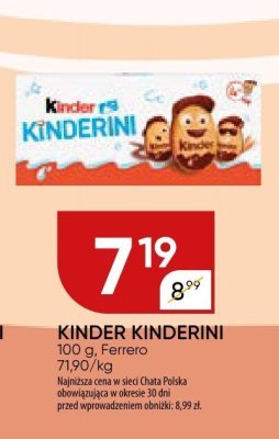 Kinder kinderini Ferrero promocja w Chata Polska