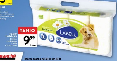 Papier toaletowy LABELL rumiankowy promocja w Intermarche