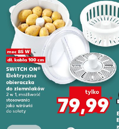 Obieraczka do ziemniaków elektryczna 2w1 Switch on promocja w Kaufland