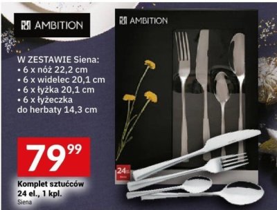 Komplet sztućców 24 el., 1 kpl. Siena promocja w Twój Market