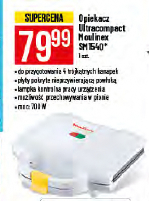 Opiekacz do kanapek sm1540 Moulinex promocja