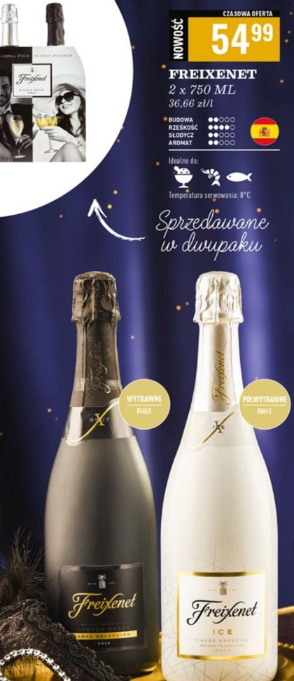 Zestaw: wino cordon negro + ice cuvee Freixenet zestaw promocja