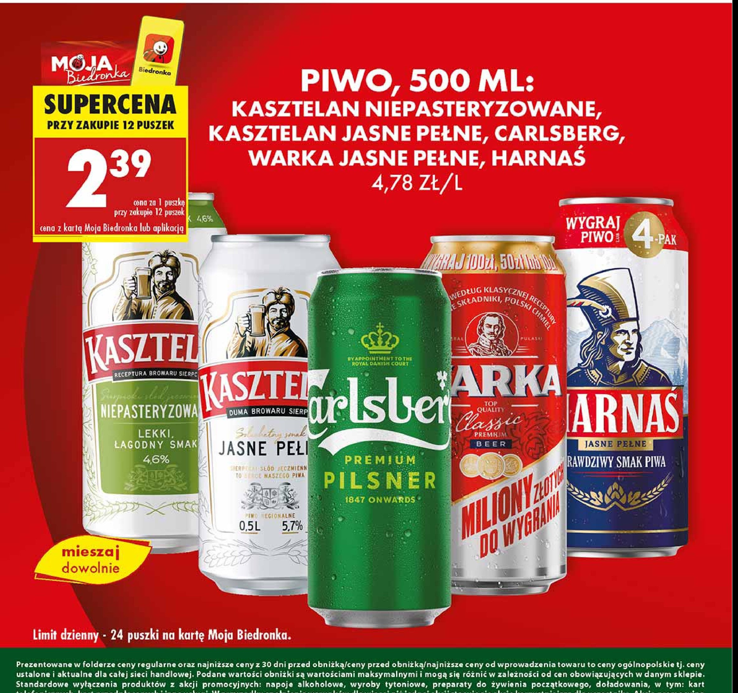 Piwo Carlsberg promocja w Biedronka