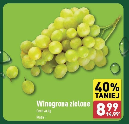 Winogrona zielone promocja w Aldi