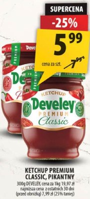 Ketchup Premium Classic pikantny Develey promocja w Arhelan