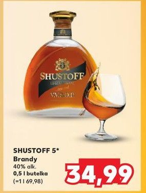 Brandy SHUSTOFF GRANDE RESERVE 5* SHUSTOFF 1863 promocja