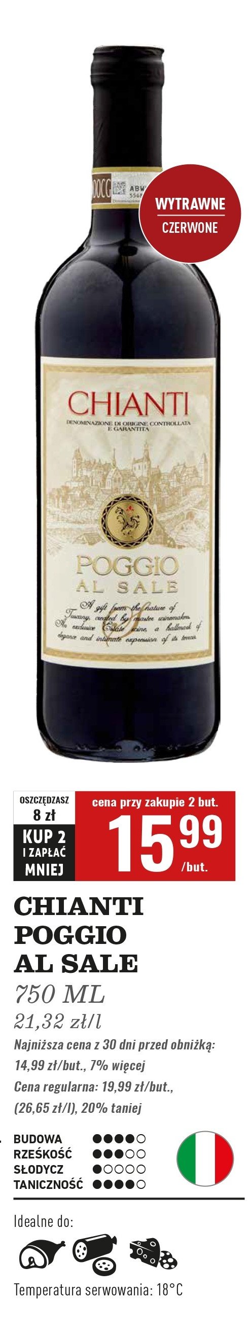 Wino Chianti poggio al sale promocja