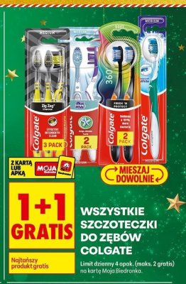 Szczoteczka do zębów wszystkie rodzaje 1+1 GRATIS promocja w Biedronka