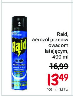 Spray przeciw owadom latającym eukaliptus Raid promocja