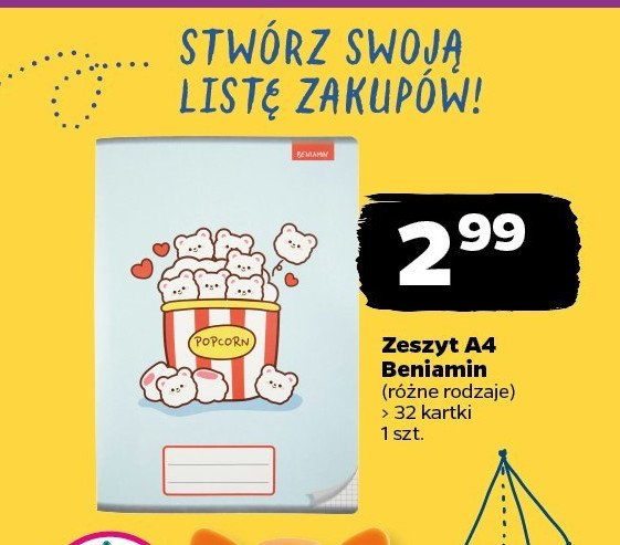 Zeszyt a4 32k. linia Beniamin Beniamin mn promocja